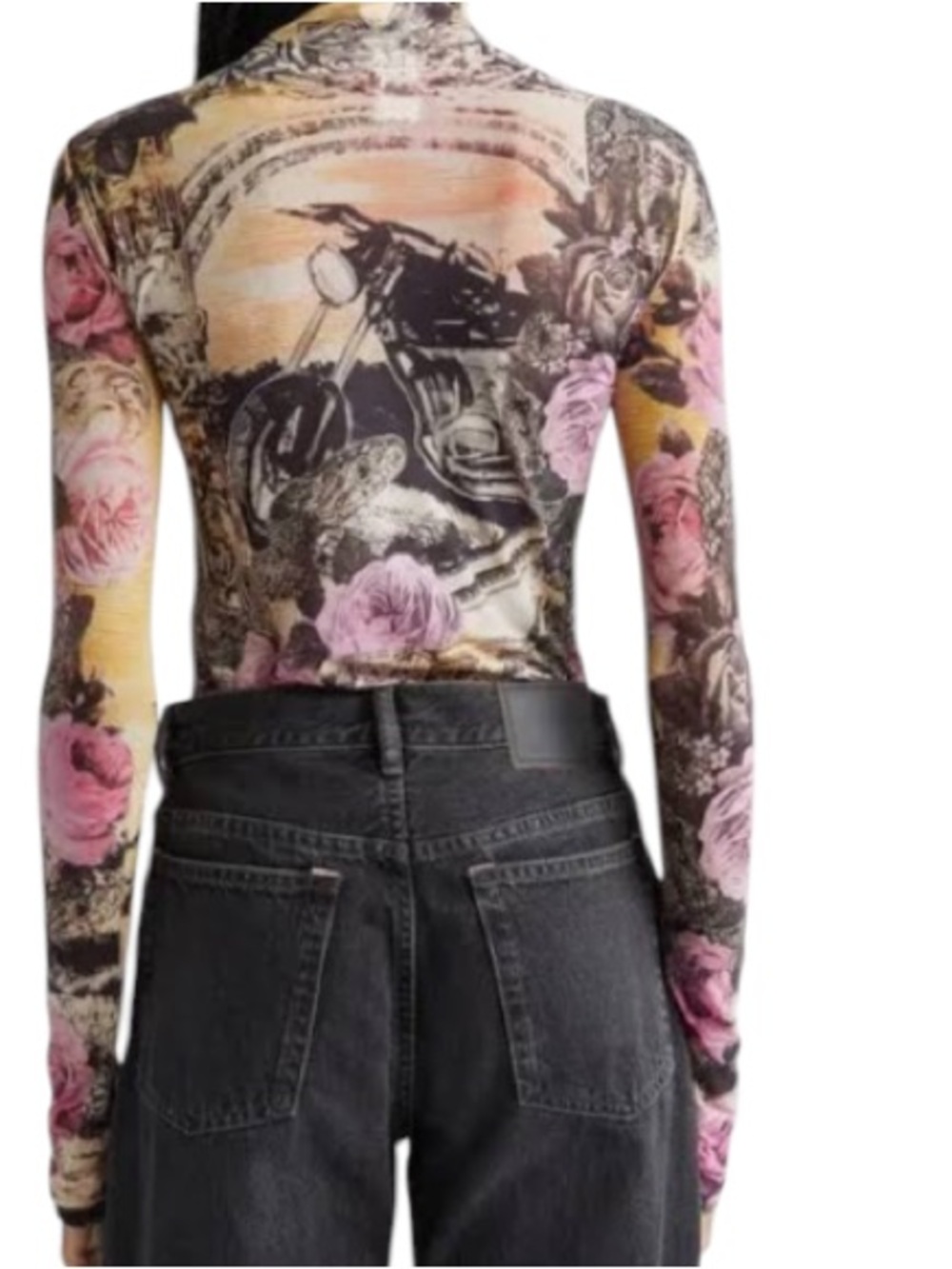 Acne Studios Denise Moto Frame Semi Sheer Top - Picture 4 of 17